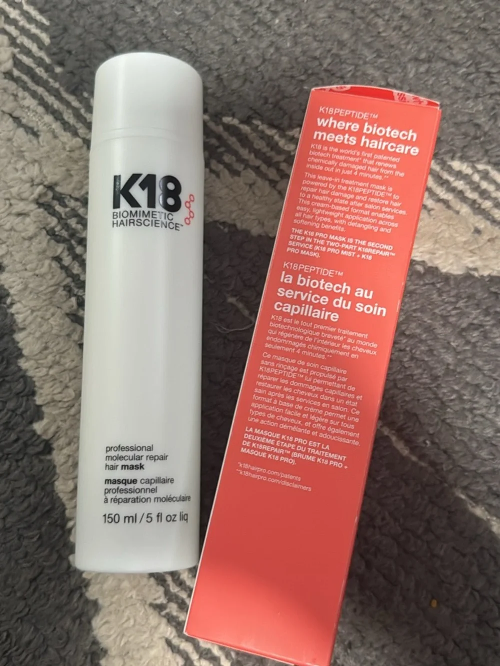 K18 Professional Molecular Repair Hair Mask - White